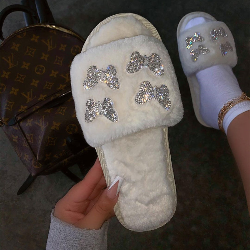 New Arrival Girls Fashion Slides Slippers Female Shoe Summer Slipper Fur Slides Women Sandals
