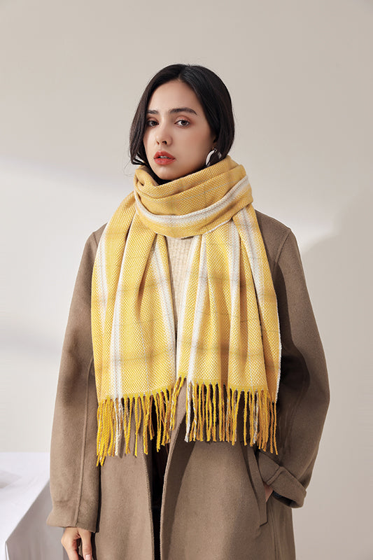 Wholesale Luxury Thick  Shawl Knitted Pashmina Blanket Winter Scarves Ladies Cashmere Scarfs Women