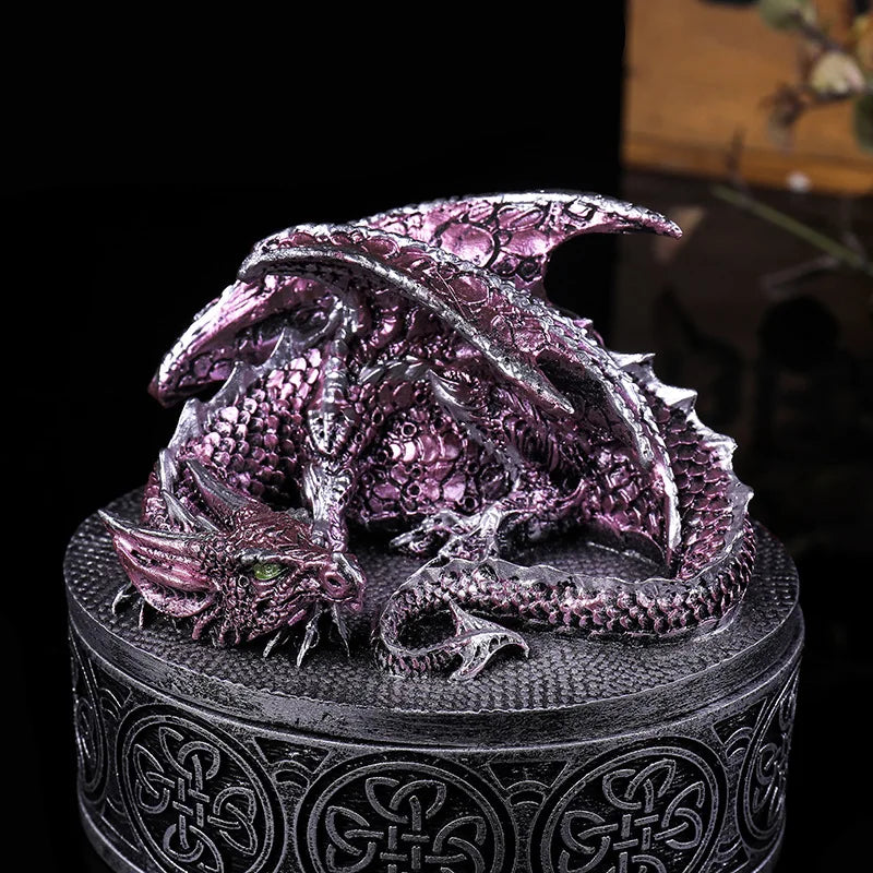 Jewelry Box Resin Dragon Crafts Jewlery Organizer Storage Jewelry Boxes and Packing