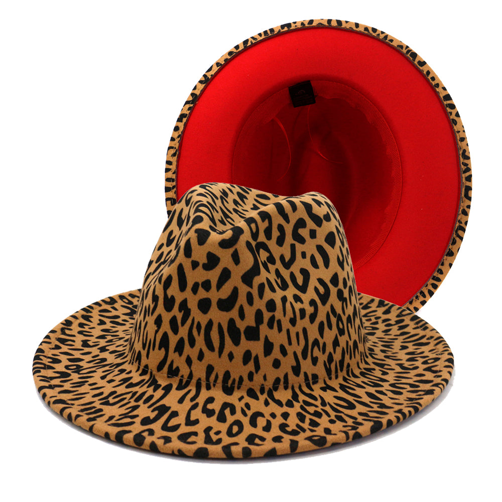 Fedora Hats Women Wholesale Felt Fedora Hats for Men Two Tone Hat Different Color Brim Fedora