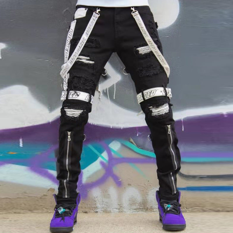 QC-456 Summer Teenager Short Jeans Trousers Half Length Men Jean Full Length Fashion  Jeans Men