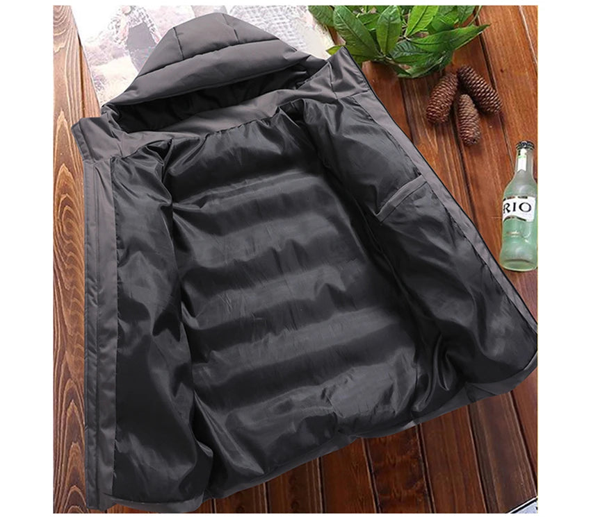 Winter Men's Jacket Mens Casual Coat Warm Windbreaker Parkas Fashion Slim Fit Coats
