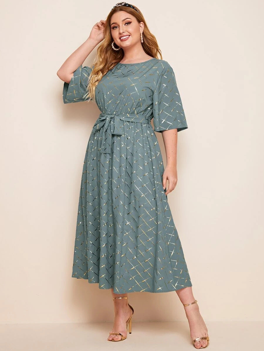 Casual Dresses Women Elegant Floral Design Elegant Plus Size Dress Customized Elegant Office Ladies Dresses