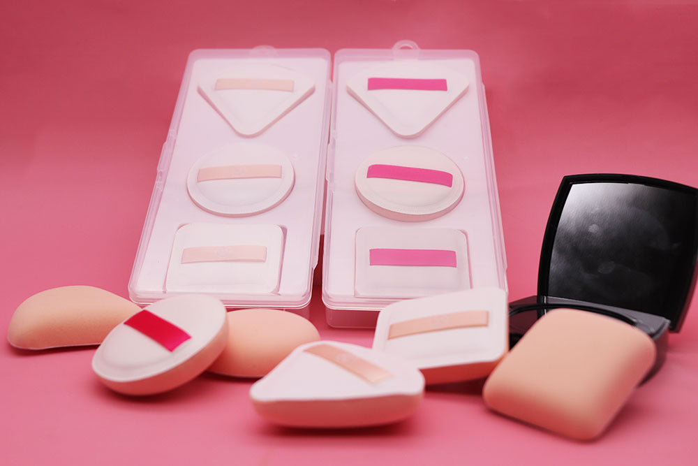 2025 Hot Sale 3pcs/Set Non Latex Makeup Trends Wholesale Beauty Makeup Puff Set Sponge Holder - My Store