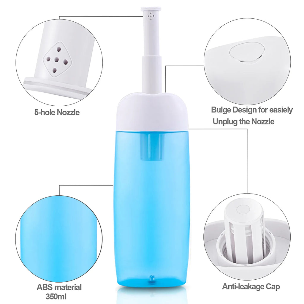 Portable Bidet - Travel Handheld Bidet Bottle With Retractable Spray Nozzle for Hygiene Cleansing Personal Care 350ml