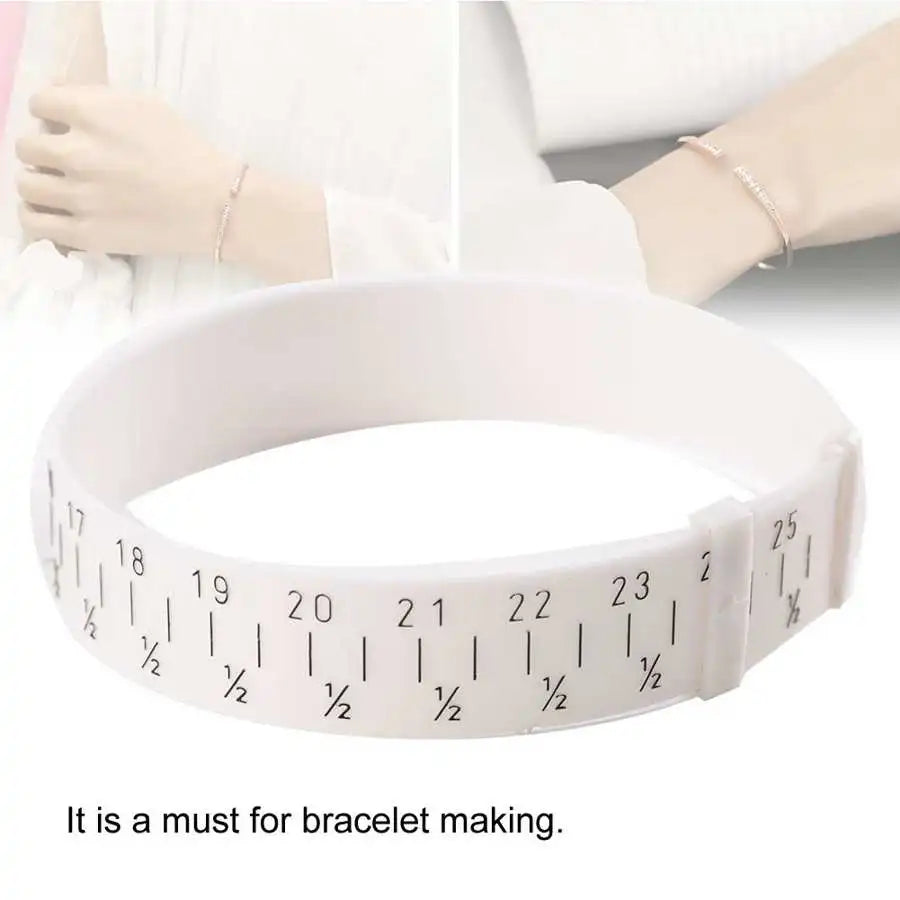 1Pc ABS Plastic Bracelet Bangle Gauge Sizer Jewelry Measure Wrist Size Tool 15-25cm Jewellery Bracelet Making Tools for Jewelers