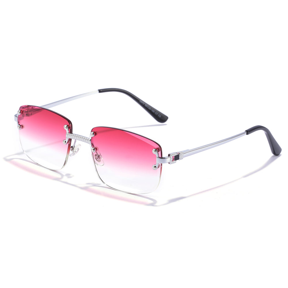 HBK 2022 Fashion Rimless Glasses Frames Luxury Frameless Sun Glasses Sunglass Woman 2021 Rimless Sunglasses Mens