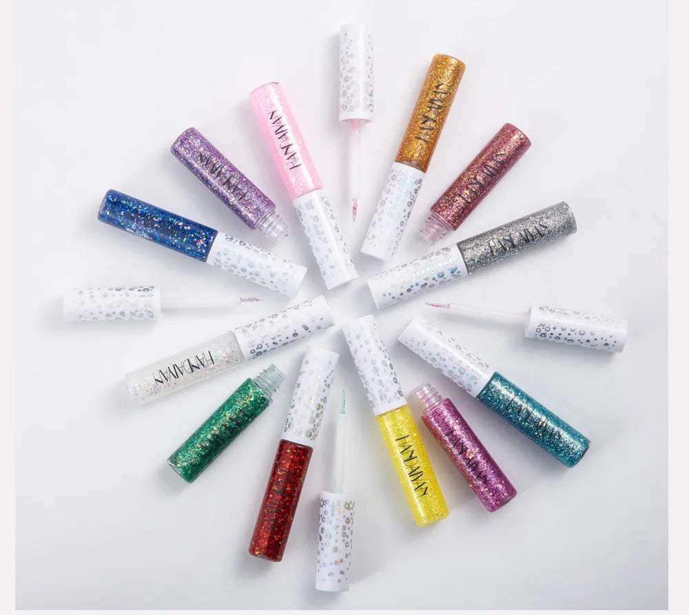 New 12 Colors Diamond Glitter Liquid Eyeliner Durable Waterproof Makeup Shimmer and Shine Eye Pencil Makeup Beauty Tools - My Store