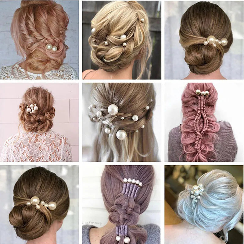 18pcs/Pack Simulated Pearls Wedding Bridal Hair Pins U Shaped Hair Clip Hair Accessories for Women Styling Tools Accessories