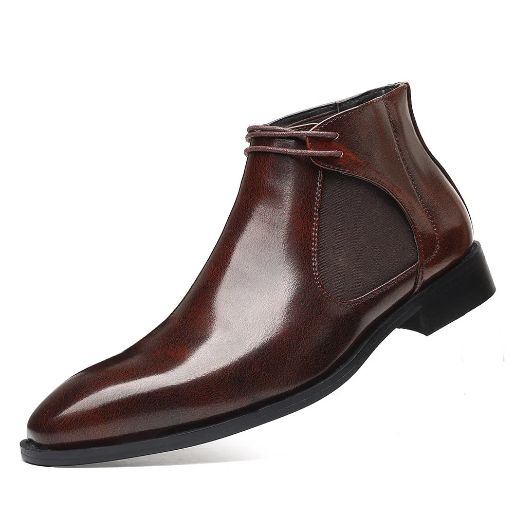 Sh10352a Brown Color Mens Boots Fashion Large Size 46 Ankle Boot for Man