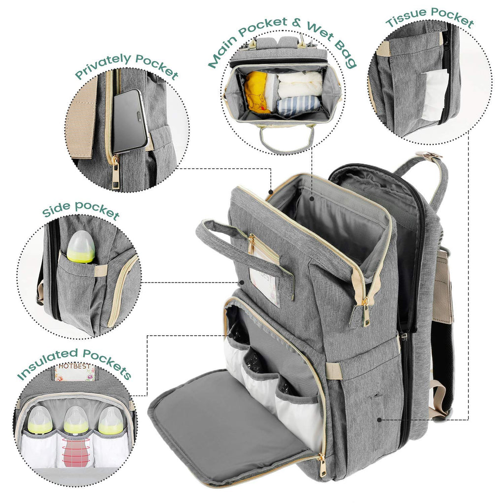 Personalized Customized Quilted Baby Diaper Bags Nursing Mother New Baby Diaper Bag Maternity Multifunction Mom Baby Backpack