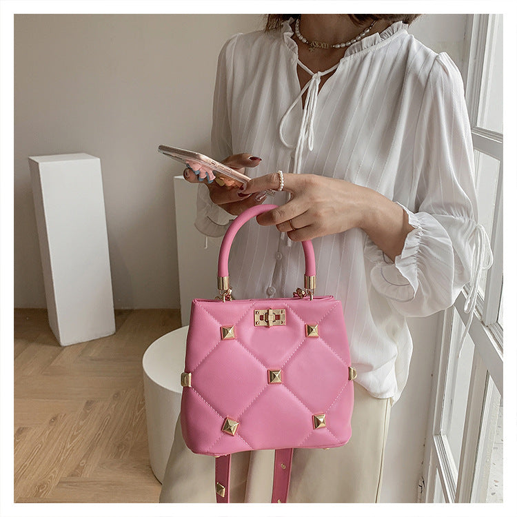 Checkered Women's Tote Handbags Shoulder Bag Cow Fur Handbag Woman / Female / Ladies / Girls Handbag