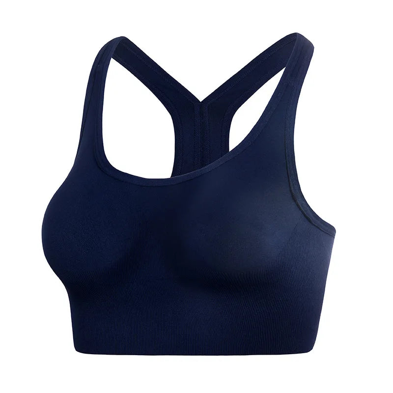 2020 New Top Running Women's High Impact Activewear Racerback Sports Bras Padded Seamless Support Yoga Workout Fitness