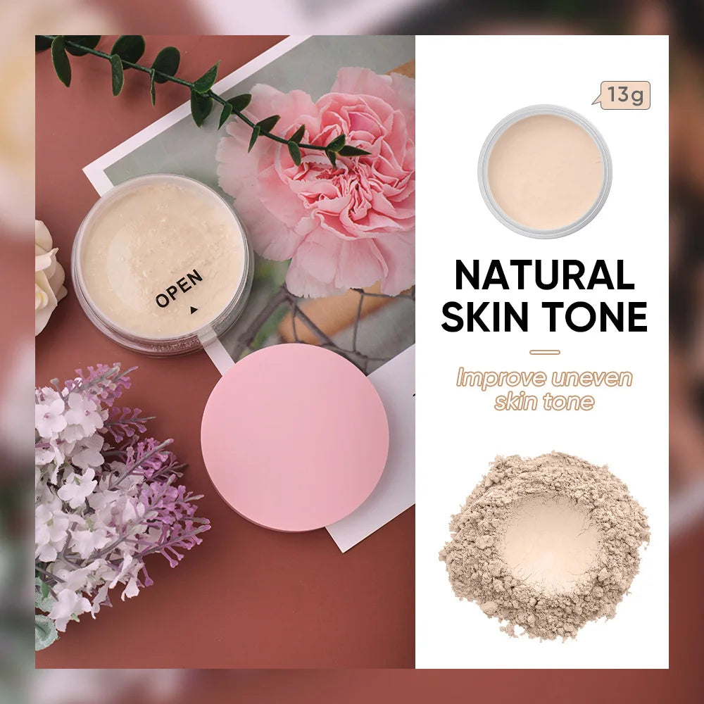 SENKA Face Base Makeup Loose Powder Matte Waterproof Cosmetics Makeup Private Label Vegan Pink Loose Setting Powder - My Store