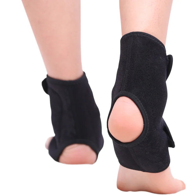 1Pair Tourmaline Self Heating Far Infrared Magnetic Therapy Ankle Care Belt Support Brace Heel Massager Foot Health Care