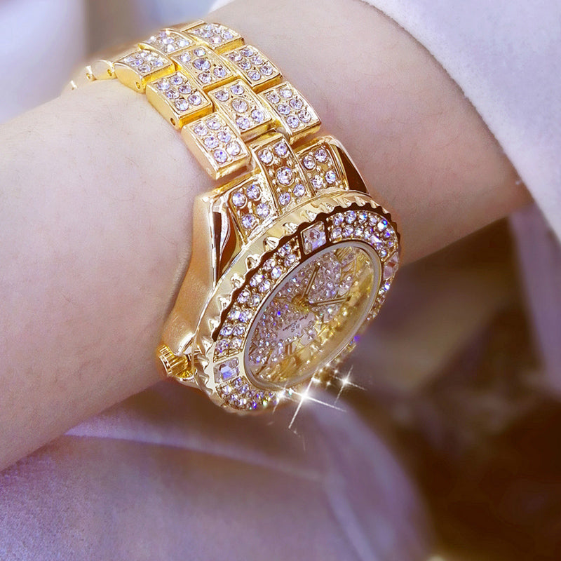 Luxury Brand Watch Elegant Ladies Watches Gold Clock Wrist Watches for Women Relogio Feminino