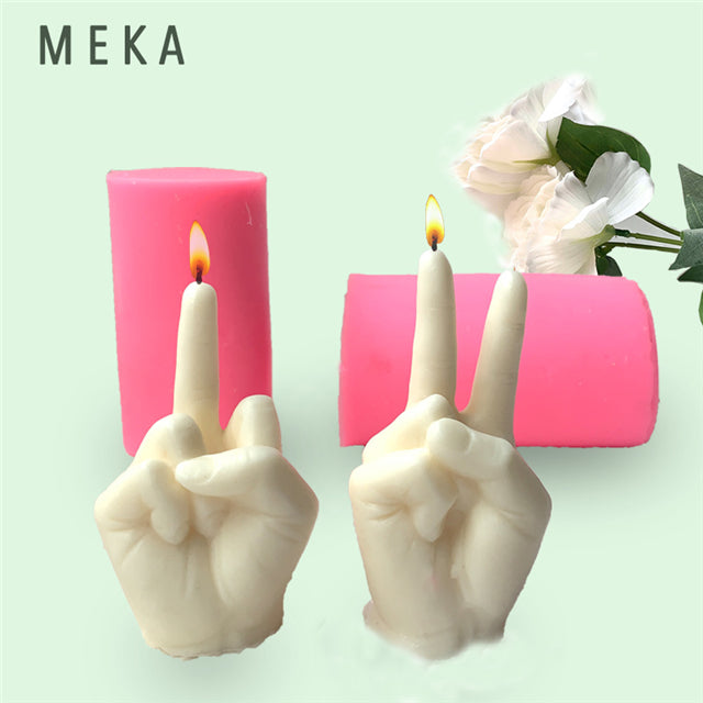 L7075 DIY Aromatherapy Candle Plaster Handmade Hand Candle Silicone Molds for Candles