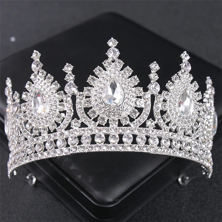 Women Hair Accessories Fashion Luxury Exquisite Diamond Bride Princess Crown Wholesale Bridal Accessories