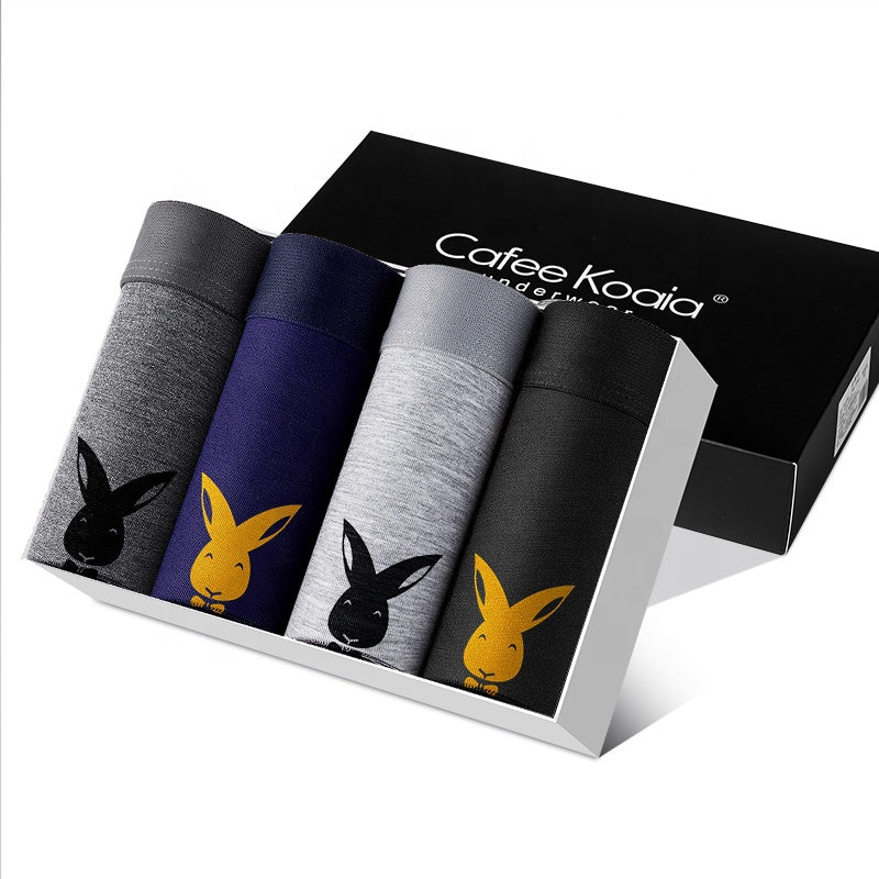 Sport Men Underwear 4 Pack Box Packing Cotton Mens Underwear Boxer Briefs