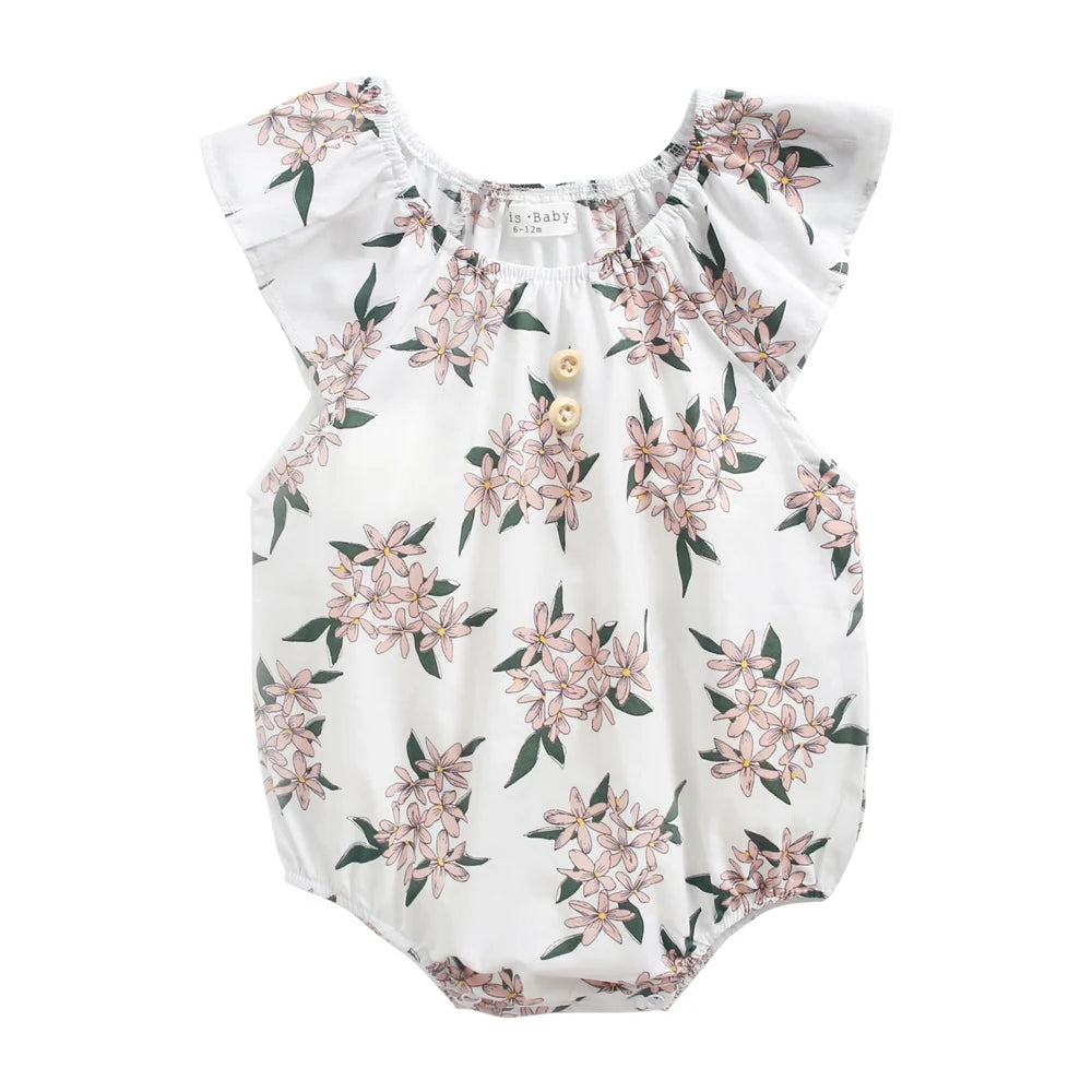 Sanlutoz Summer Cotton Baby Girl Bodysuit Printing Newborn Baby Clothes Princess Baby Girls Clothing Cute