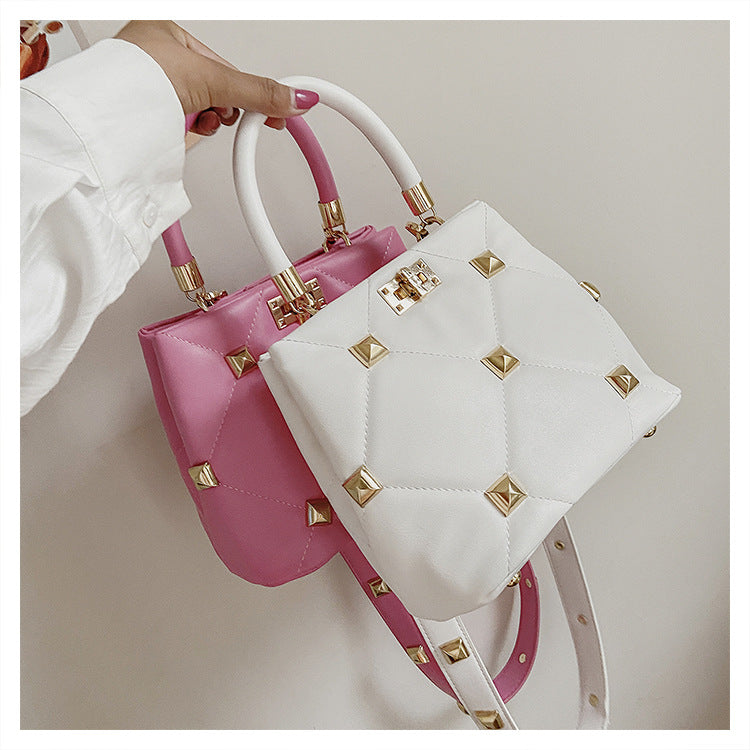 Checkered Women's Tote Handbags Shoulder Bag Cow Fur Handbag Woman / Female / Ladies / Girls Handbag