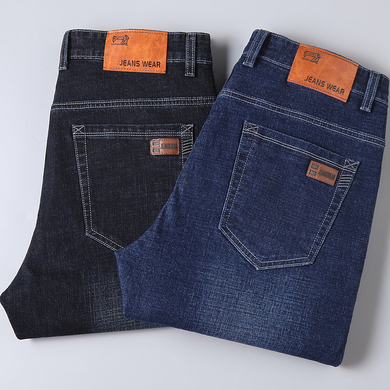 Drop Shipping Men Denim Jeans Long Pants New Fashion Business Casual Jean Pants