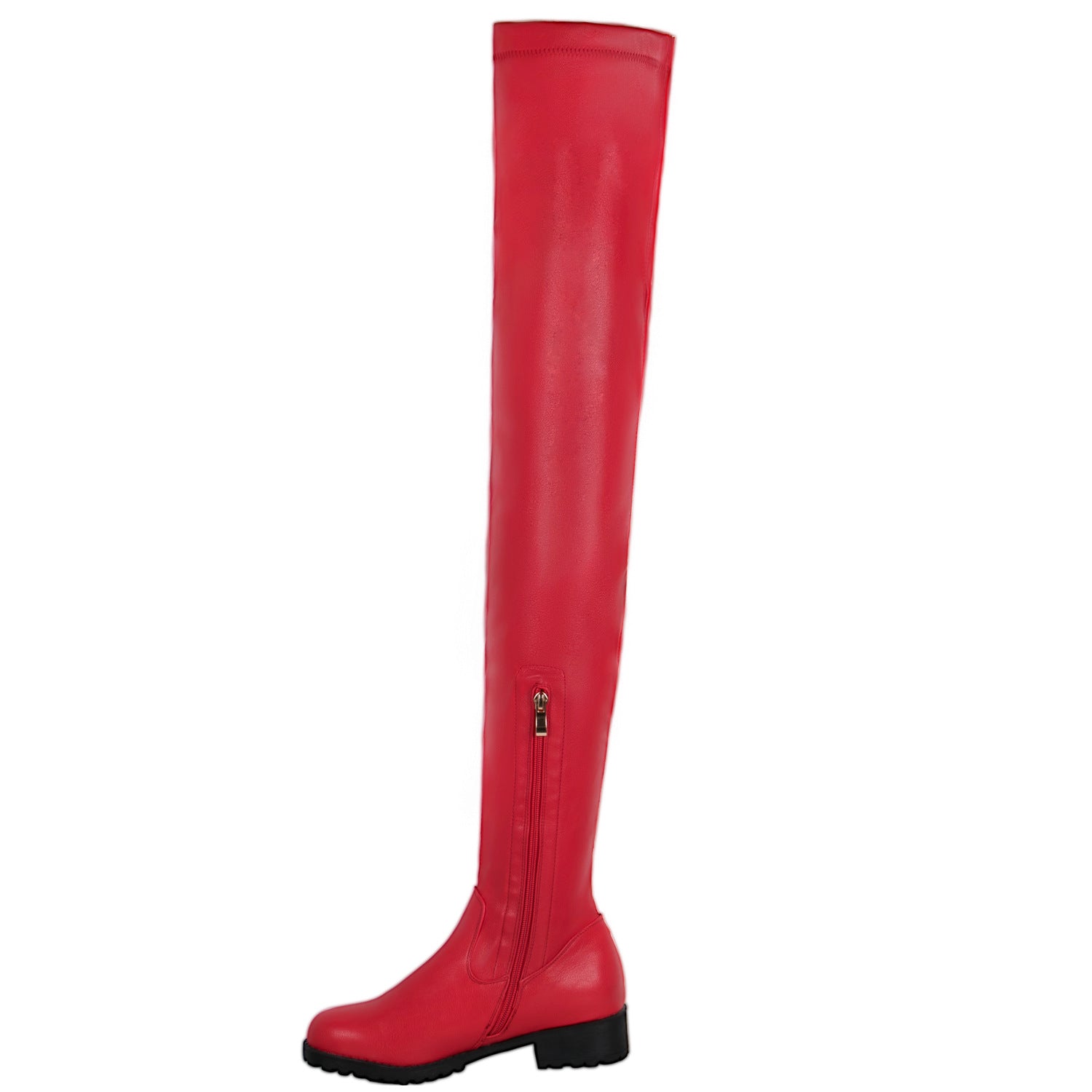 Drop Shipping 2021 New Autumn Winter Best Selling Long Tube Low Heeled Lady Winter Thigh High Boots Women's Boot Sock Boots