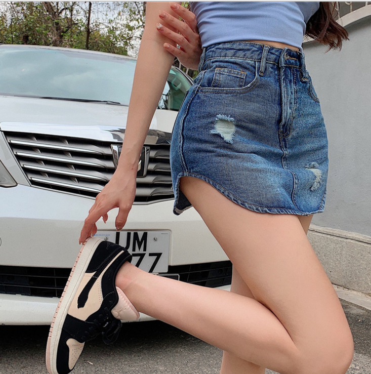 Skirts Jeans Women Denim Short Jeans Skirts Ladies Lady Jeans Skirt