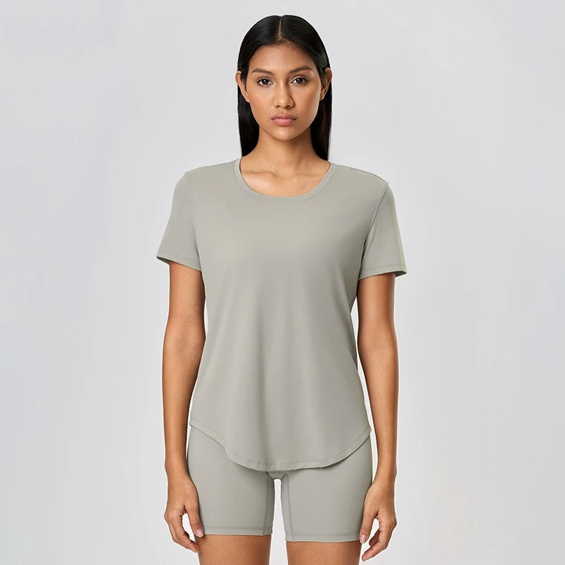 Xsunwing Wholesale Recycled Sustainable Eco Friendly Fitness Yoga Wear Gym Activewear Top Sportswear Women Sport Shirts WDQ075