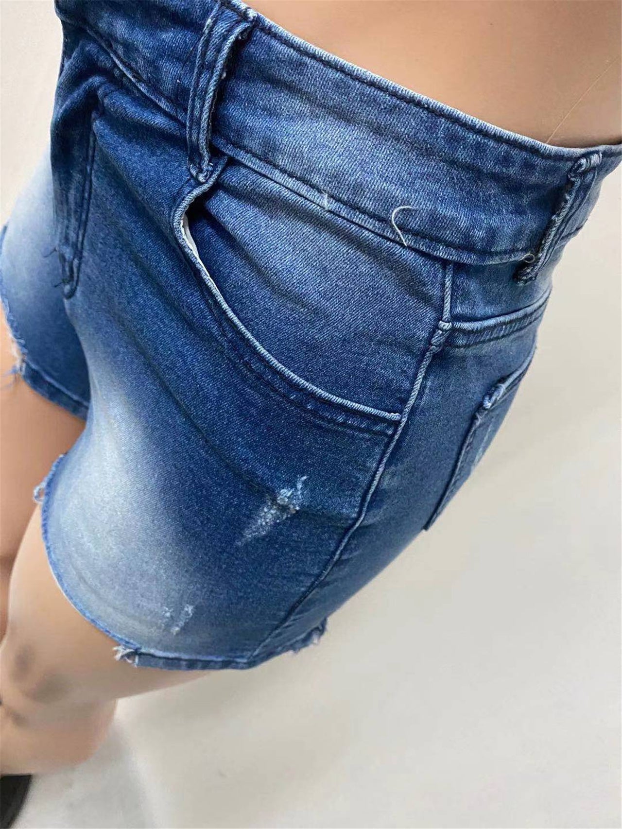 YD-X1090 Women Shorts  Washed Plain Jean Shorts Summer Women's Jeans