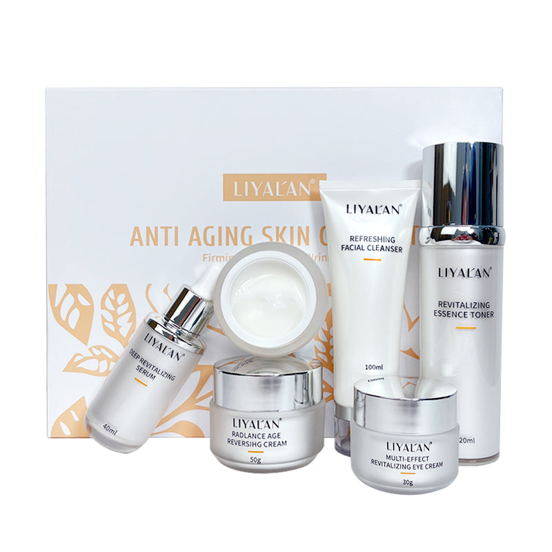 Private Label Skincare Gift Sets Organic Cleansing Moisturizing Brightening Face Gifts Anti Aging Skin Care Set