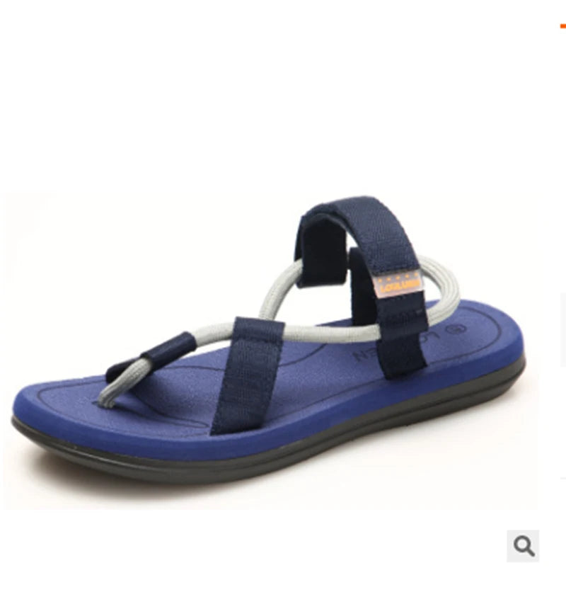 Flip Flops Slip on Flats Slippers Slides Sandals Men Sandalias Hombre Gladiator Casual Sandals Rope Male Summer Roman Beach Shoe