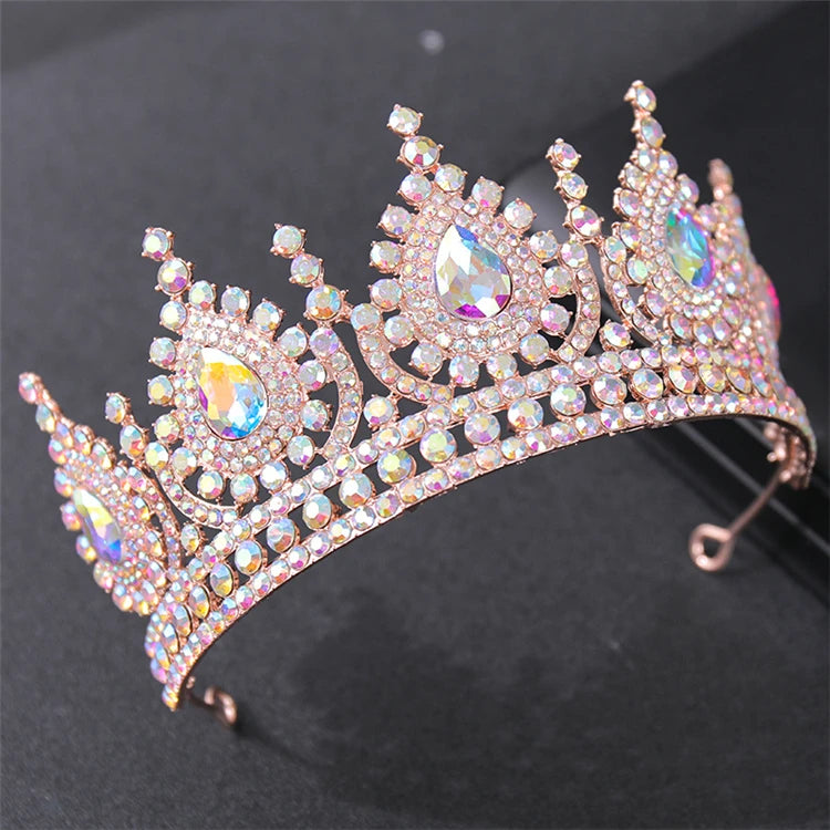 Women Hair Accessories Fashion Luxury Exquisite Diamond Bride Princess Crown Wholesale Bridal Accessories