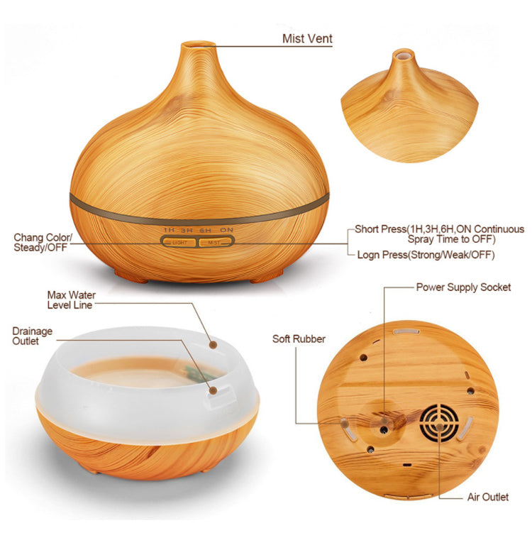 Home Office Air Humidifier Ultrasonic Aromatherapy Deffuser Machine Senta Essential Oil Electric Aroma Diffuser
