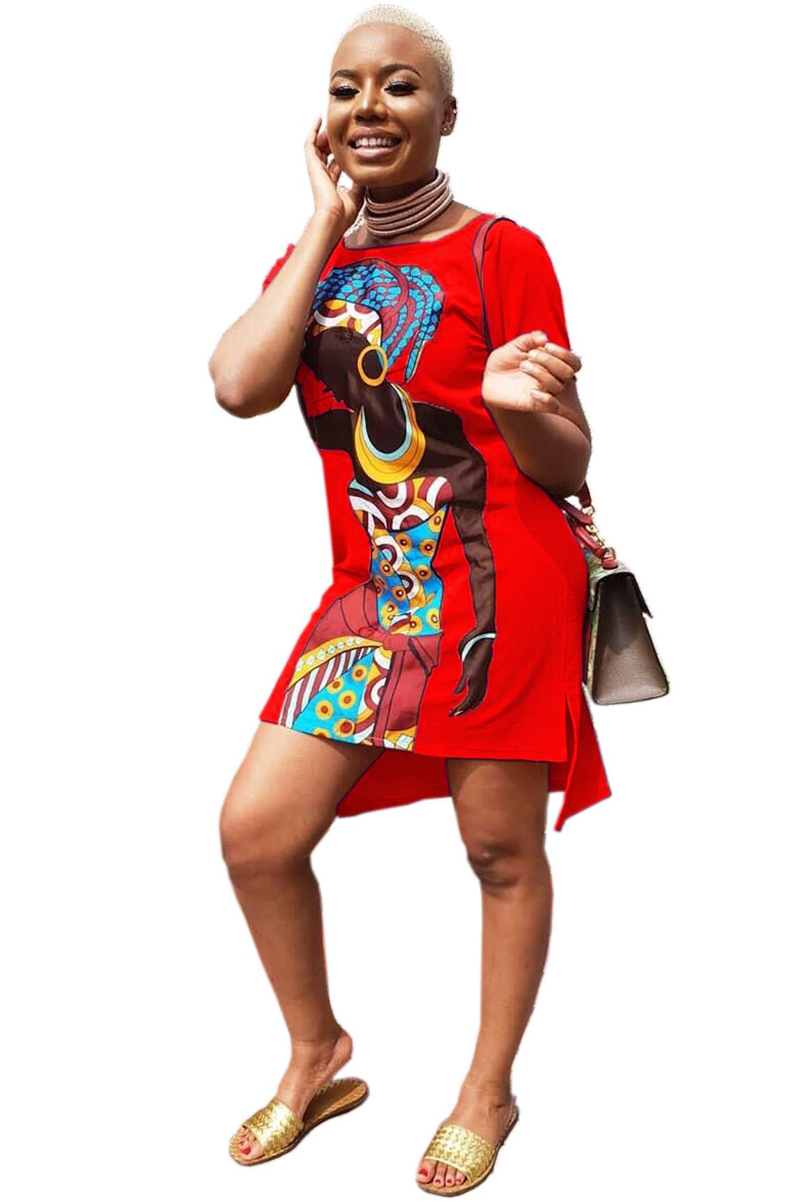 Fall Print New Fashion Dress Sexy African Women Dresses Elegant Casual Women Dresses Plus Size