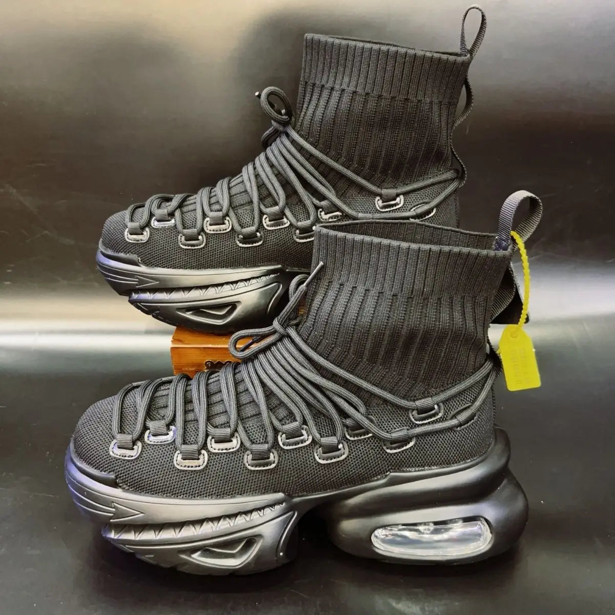 Popular High Wedge Sneaker Male Chunky Sports Boots for Men Casual Sock Shoes for Men Breathable Sneakers