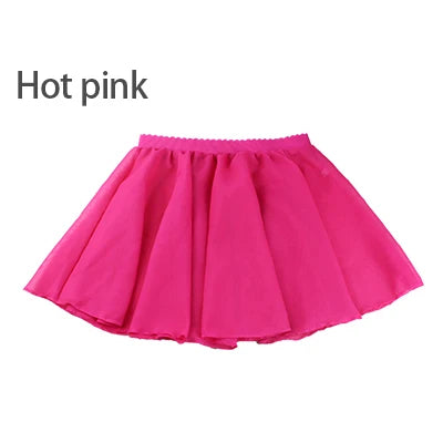 Girls Kids Ballet Skirt Sheer Chiffon Ballet Tutu Pink Kids Gymnastics Leotard Skirts Dance Skirt