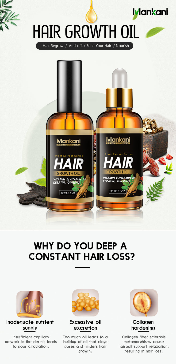 OEM Natural Hair Growth Chebe Oil Private Label Hair Treatment Hair Care Loss Prevention