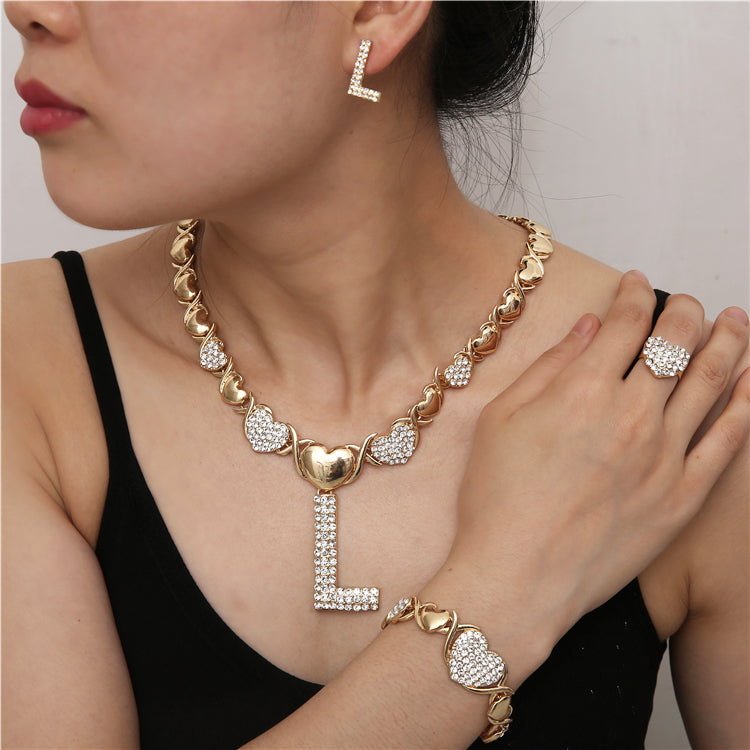 2021 Hip Hop High Quality Gold Jewelry Women Jewelry Set 18k Gold Plating Jewelry Set