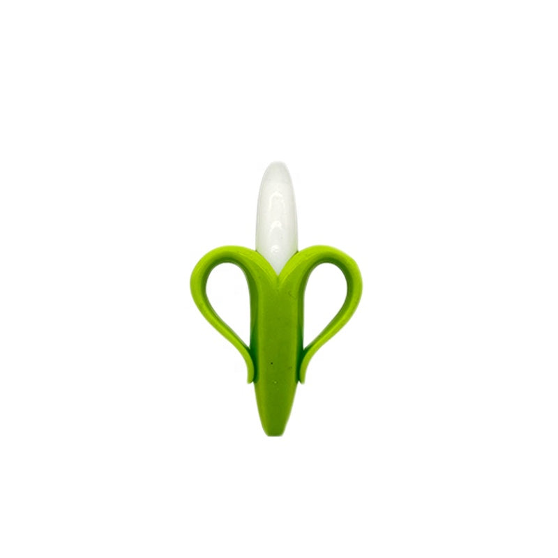 Wholesale Fruit Banana Baby Toothbrush Teether Toy for Kids Baby Teething Toy Silicone Baby Teether