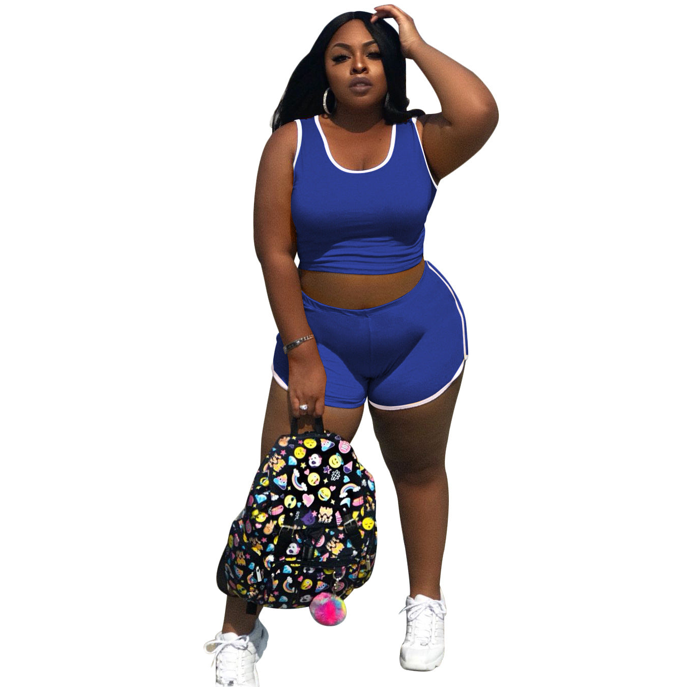 2021 New Arrival Fitness Activewear Workout Jogger 2 Piece Pants Set Plus Size Women Clothing Two Piece Set