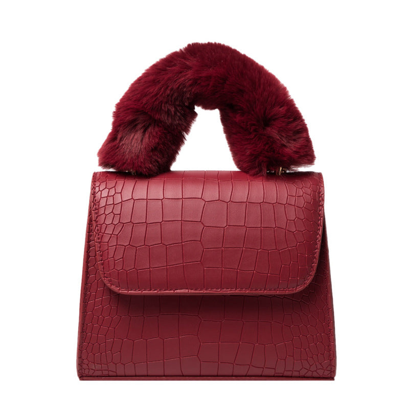 Winter Fluffy Handbag Designers Handbags Famous Brands Fur Purses and  Handbags for Women Purses