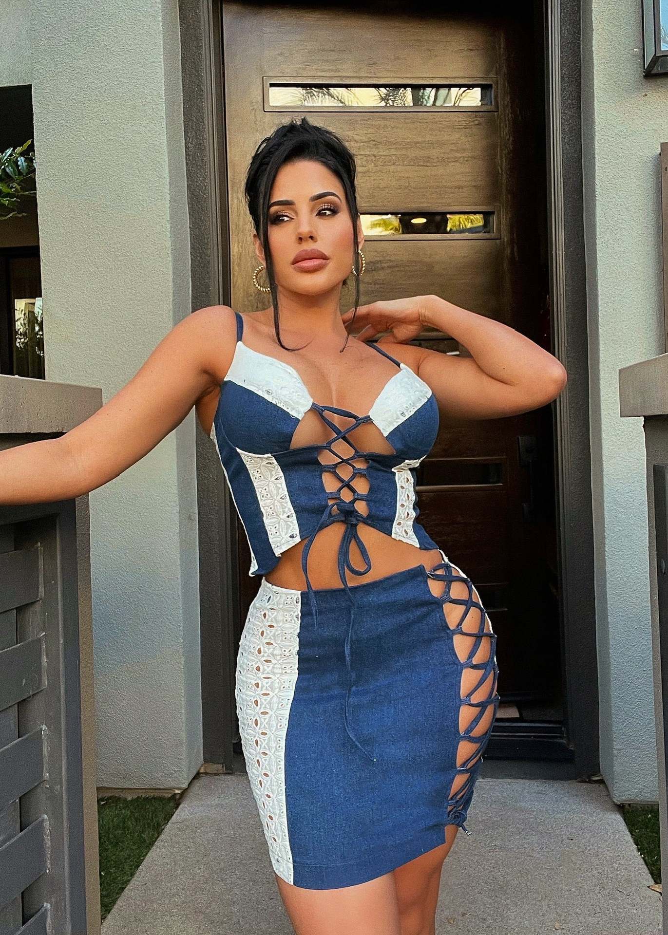 Denim Jeans Bikini Dress Sets Denim Jeans Two Piece Skirt Sets Clothing Sexy Summer 2 Piece Jean Jacket Dress Skirt Sets