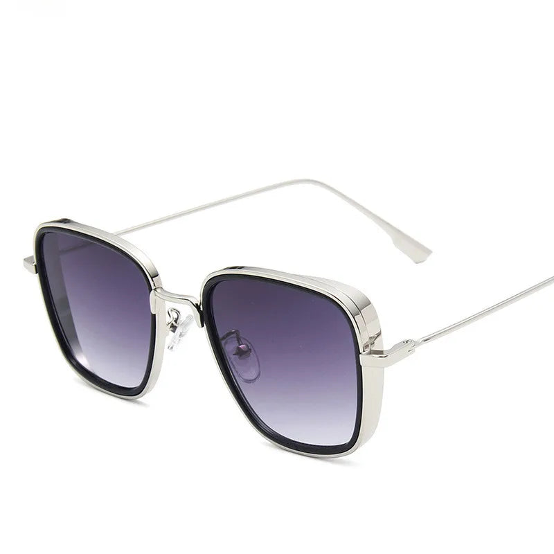 Retro Square Sunglasses Men  Luxury Brand Designer Ourdoor Sun Glasses Steampunk Sunglasses Red Black Sunglass Women UV400