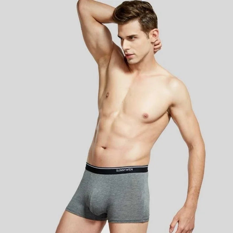 7pcs/Lot  Men Panties Shorts Underwear Boxer Shorts Men's Sexy Underwear High Quality Men's Underwear Pouch
