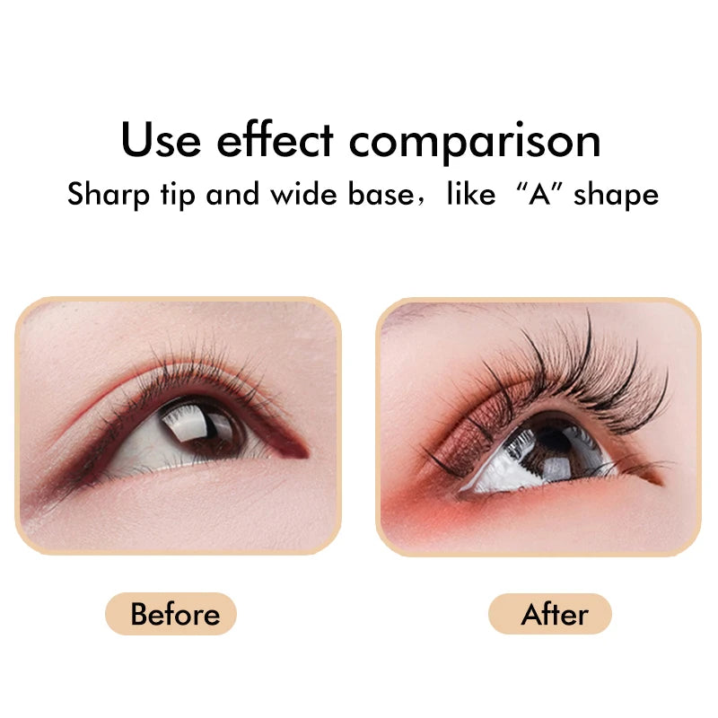 NATUHANA a/M Shape Premade Eyelashes Makeup Individual Lashes Cluster Spikes Lash Wispy Premade Fluffy False Eyelashes Makeup - My Store