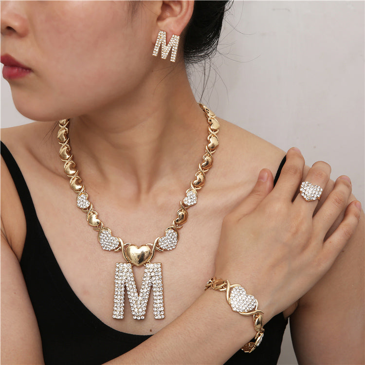 2021 Hip Hop High Quality Gold Jewelry Women Jewelry Set 18k Gold Plating Jewelry Set
