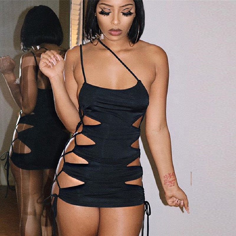 Hollow Out Hot Sexy Dresses Women Summer Short Dresses Womens Sexy Mini Dress Sexy for Ladies
