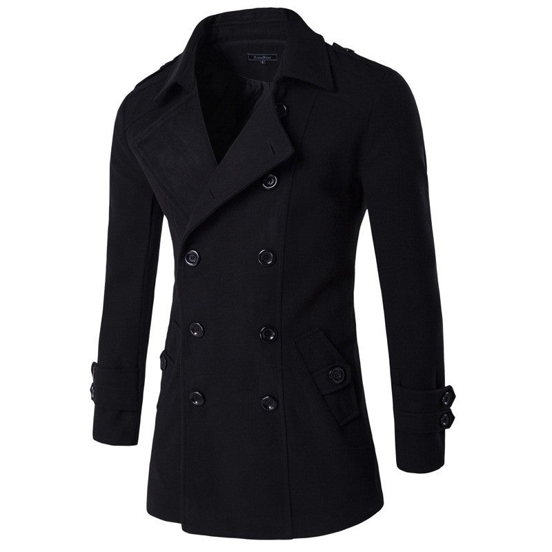 Walson Whole Mens Dust Coat Mens Overcoat Winter Mens Trench Coat Long Trench Coats