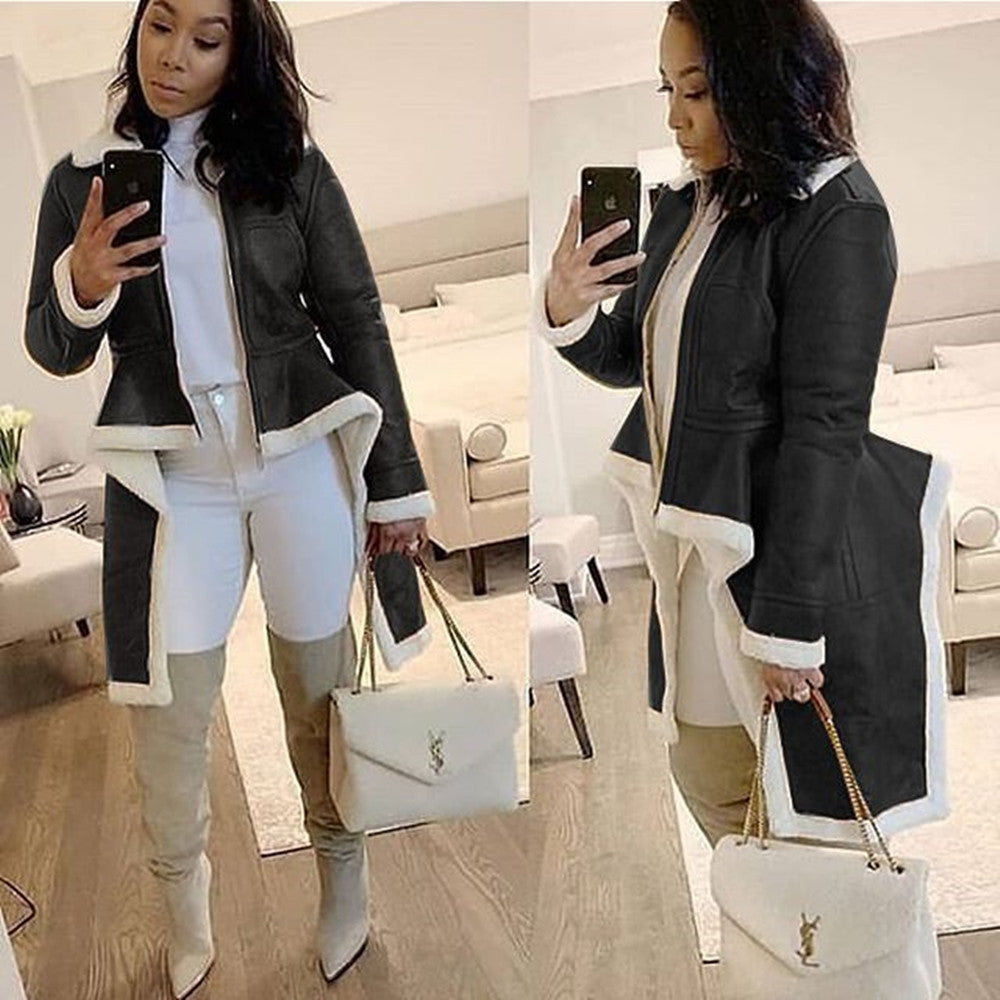 JY040 Designers Wool Coat Womens Jackets and Coat Inside Fur Winter Fashion Plus Size Women's Coats